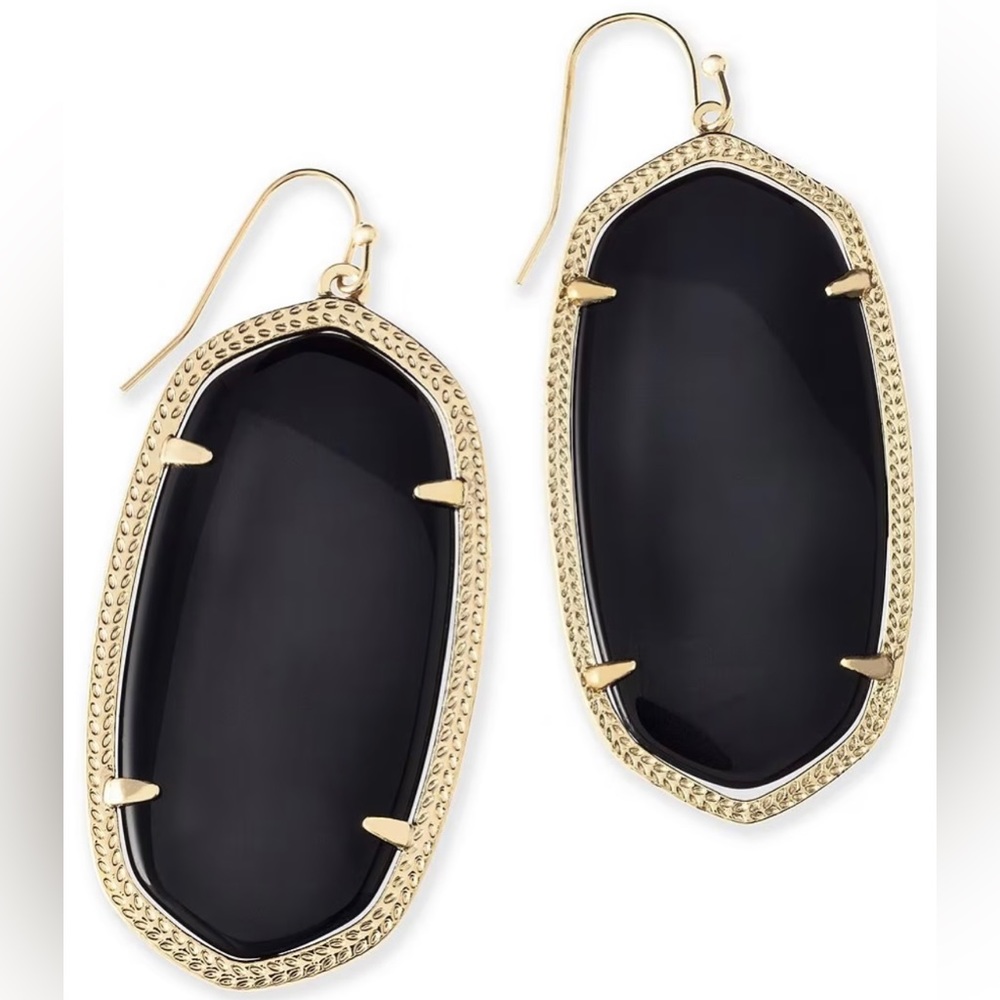 Kendra Scott Danielle black & gold drop earrings